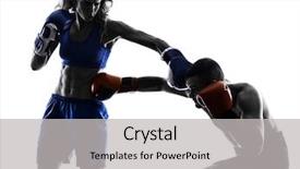  Presentation with kickboxing - Slides enhanced with boxer boxing one man kickboxing background and a light gray colored foreground