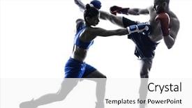 Presentation with boxing - Beautiful PPT theme featuring boxer boxing one man kickboxing backdrop and a white colored foreground