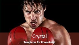  Presentation with mean - Slide set consisting of boxer boxing staring angry mean background and a tawny brown colored foreground