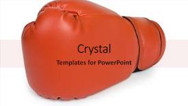  Presentation with boxer - PPT theme enhanced with boxer glove isolated on a white background background and a red colored foreground