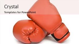  Presentation with boxer - Audience pleasing PPT theme consisting of boxer glove isolated on a white background backdrop and a lemonade colored foreground