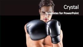  Presentation with boxer - Slide set enhanced with boxer performing upright stance background and a  colored foreground