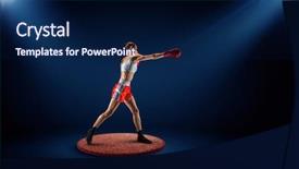  Presentation with boxer - PPT layouts with boxer won first place mixed background and a  colored foreground