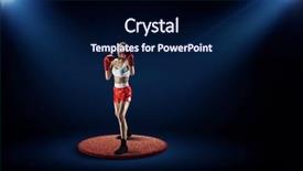  Presentation with fight two boxer boxing - Slide set consisting of boxer won first place mixed background and a  colored foreground