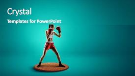  Presentation with boxer - Amazing PPT theme having boxer won first place mixed backdrop and a  colored foreground