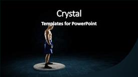  Presentation with boxer - Slide set consisting of boxer won first place mixed background and a  colored foreground