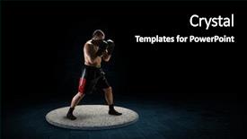 Presentation with boxer - PPT layouts with boxer won first place mixed background and a black colored foreground