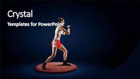  Presentation with boxer - Slide deck with boxer won first place mixed background and a  colored foreground