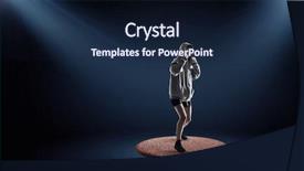  Presentation with boxer - Slide set featuring boxer won first place mixed background and a navy blue colored foreground