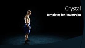  Presentation with boxer - PPT theme enhanced with boxer-won-first-place-mixed background and a black colored foreground