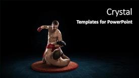  Presentation with boxer - Amazing slides having boxer-won-first-place-mixed backdrop and a black colored foreground