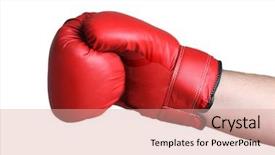  Presentation with boxer - Presentation theme having boxer background and a coral colored foreground