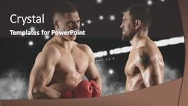  Presentation with boxer - PPT theme with boxers-facing-each background and a dark gray colored foreground