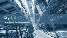  Presentation with warehouse - Theme enhanced with boxes in a huge warehouse background and a ocean colored foreground