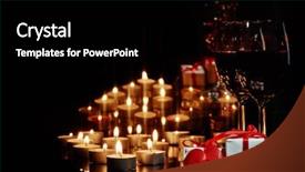  Presentation with wedding invitation card - Amazing slide set having boxes two glasses with wine backdrop and a black colored foreground