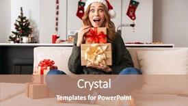  Presentation with new year - Theme consisting of boxes while celebrating new year background and a  colored foreground