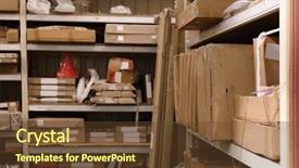  Presentation with wholesale - Slide set with boxes with goods in wholesale background and a tawny brown colored foreground