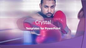  Presentation with boxing ring - Beautiful presentation featuring well being - boxing coach with his fighter backdrop and a coral colored foreground