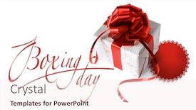  Presentation with red banner - Audience pleasing slides consisting of boxing-day-banner-with-boxing backdrop and a lemonade colored foreground