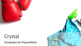  Presentation with exercise - PPT theme having boxing glove - gym stuff and blank space background and a white colored foreground