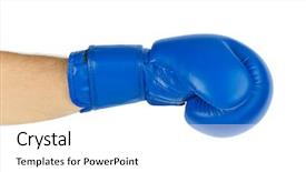  Presentation with boxing - PPT theme consisting of boxing glove isolated on white background and a white colored foreground