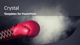  Presentation with boxing - Audience pleasing slide set consisting of boxing-glove-surprise-mixed-media backdrop and a dark gray colored foreground