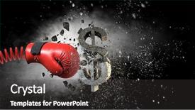  Presentation with boxing - Beautiful presentation theme featuring boxing glove surprise mixed media backdrop and a dark gray colored foreground
