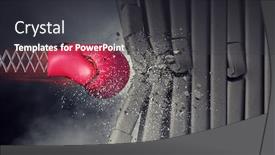  Presentation with boxing - Theme having boxing-glove-surprise-mixed-media background and a dark gray colored foreground