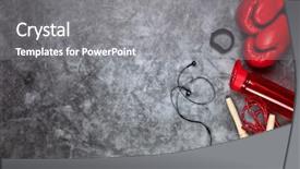  Presentation with water life - PPT theme with boxing gloves bottle for water background and a gray colored foreground