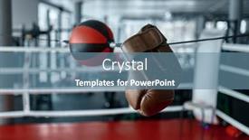  Presentation with boxing - Slide deck consisting of boxing-gloves-hanging-on-speed background and a seafoam green colored foreground