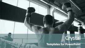  Presentation with boxing ring - Cool new presentation theme with boxing gloves in ring backdrop and a  colored foreground