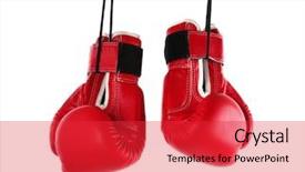  Presentation with boxing - Cool new presentation with boxing gloves on white background backdrop and a red colored foreground