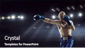  Presentation with champion - Colorful presentation theme enhanced with boxing match - he will be a champion backdrop and a wine colored foreground