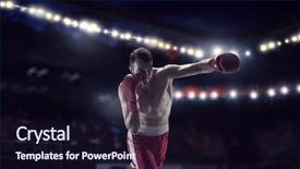  Presentation with champion - Presentation enhanced with boxing match - he will be a champion background and a wine colored foreground