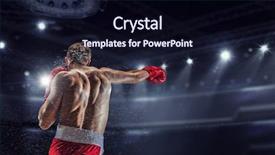  Presentation with champion - Audience pleasing slides consisting of boxing ring - he will be a champion backdrop and a wine colored foreground