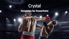  Presentation with professional - Slide deck with boxing ring - professional box match mixed media background and a black colored foreground