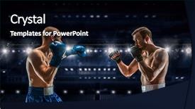  Presentation with professional - PPT theme having boxing ring - professional box match mixed media background and a black colored foreground