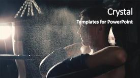  Presentation with professional training - Beautiful PPT theme featuring boxing ring - professional boxer having break backdrop and a dark gray colored foreground