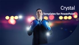  Presentation with are you ready - Presentation theme enhanced with boxing ring - ready to take the challenge background and a  colored foreground