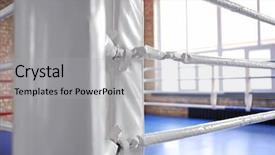  Presentation with boxing ring - Cool new presentation with boxing ring ropes in gym backdrop and a light gray colored foreground