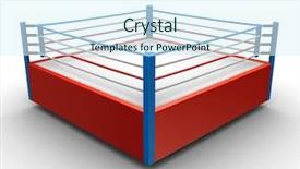  Presentation with boxing ring - Slides with boxing ring background and a sky blue colored foreground