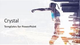  Presentation with title - Slides enhanced with boxing sport - she is going to get background and a  colored foreground