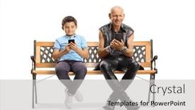  Presentation with punk - Colorful theme enhanced with boy-and-a-punk-sitting backdrop and a light gray colored foreground