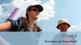  Presentation with little boy - Amazing presentation having boy-and-girl-in-hike backdrop and a light blue colored foreground