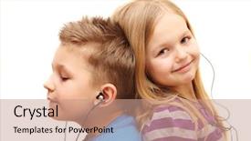  Presentation with music kids - Theme consisting of stage fear - glossophobia word defined in dictionary background and a light gray colored foreground.