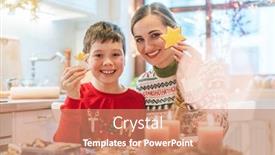  Presentation with cookies christmas - Slides enhanced with boy-and-his-mother background and a coral colored foreground