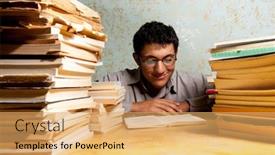  Presentation with arabic - Cool new PPT layouts with boy-arabic-studying-at-home backdrop and a yellow colored foreground