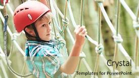  Presentation with boy scout - Amazing presentation theme having boy at climbing activity backdrop and a mint green colored foreground