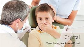  Presentation with dentist - Amazing theme having boy-at-the-dentist backdrop and a lemonade colored foreground