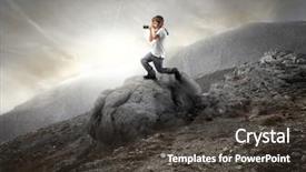  Presentation with climbing mountains - Slides consisting of boy climbing - child using a camera background and a dark gray colored foreground